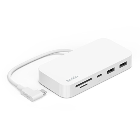 Belkin CONNECT USB-C 6v1 Multiport Hub s držákem, bílá