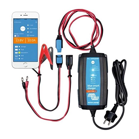 Chytrá nabíječka baterií BlueSmart 12V/7A IP65+DC konektor