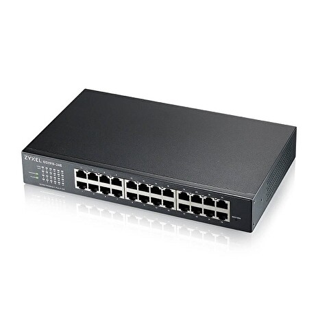 Zyxel GS1915-24E, 24-port GbE Smart hybrid mode Switch, standalone or NebulaFlex Cloud, rackmount, fanless