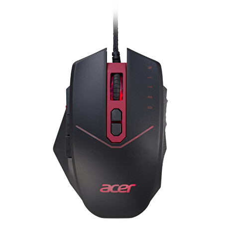5 pack Acer NITRO - herní myš optická, max. 4200dpi, 8 program. tlačítek, 6 barev podsvícení, Avago 3050, USB