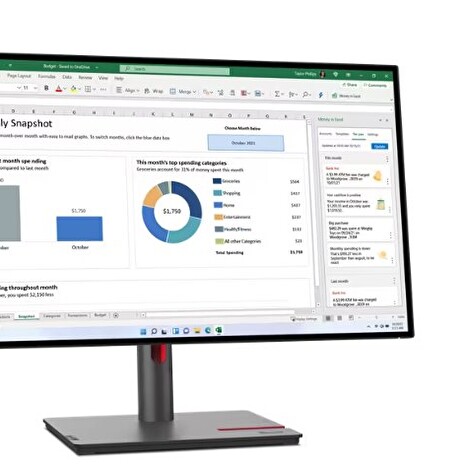 Lenovo LCD P27h-30 27'' IPS/2560x1440/6ms/HDMI/DP/USB-C/4xUSB-C/Výškově nastavitelný/Pivot/Vesa/black