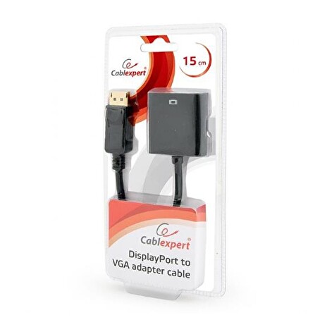Gembird adaptér DisplayPort (M) na VGA (F), 0.15 m kabel, černý, blister