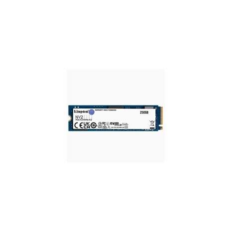Kingston SSD 250GB NV2 M.2 2280 NVMe™ PCIe Gen (R 2100MB/s; W 1700MB/s)