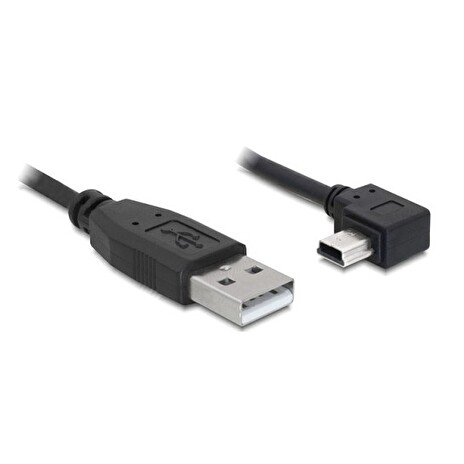 Delock kabel USB 2.0-A (M) > USB mini-B 5pin (M), úhlový 0.5 m