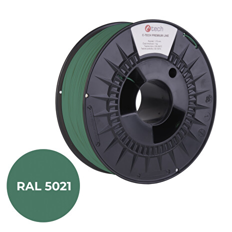 C-TECH tisková struna PREMIUM LINE ( filament ) , PETG, vodní modrá, RAL5021, 1,75mm, 1kg