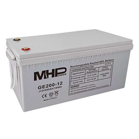 Baterie MHPower GE200-12 GEL, 12V/200Ah, T3-M8, Deep Cycle