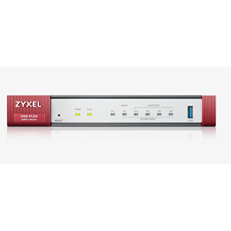 Zyxel USG FLEX 100 Series, VERSION 2, 10/100/1000,1*WAN, 4*LAN/DMZ ports, 1*USB with1 YR Gold Security Pack