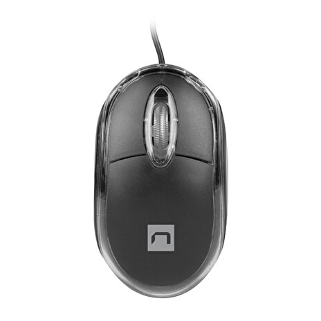 Natec optická myš VIREO 2/1000 DPI/Kancelářská/Optická/1 000 DPI/Drátová USB/Černá