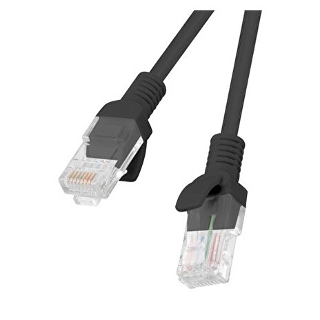 LANBERG Patch kabel CAT.5E UTP 10M černý Fluke Passed
