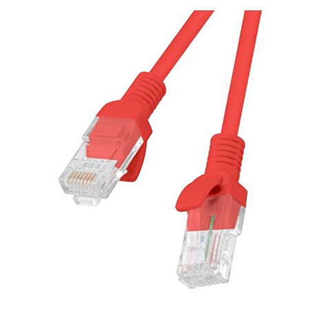 LANBERG Patch kabel CAT.5E UTP 1M červený Fluke Passed
