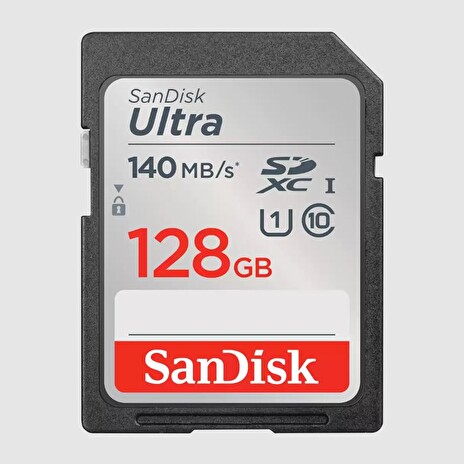 SanDisk Ultra/SDXC/128GB/140MBps/UHS-I U1 / Class 10/Černá