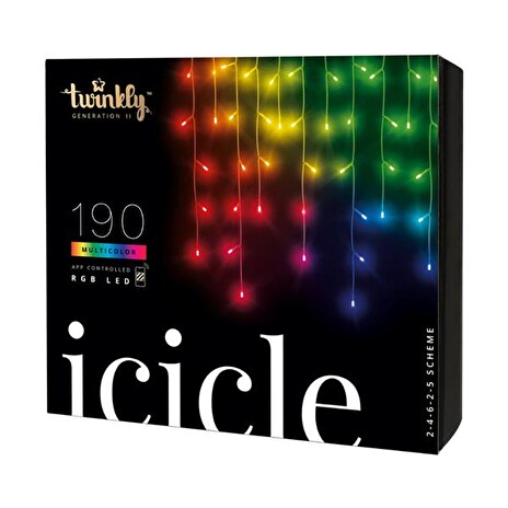 Smart LED vánoční řetěz TWINKLY Icicle TWI190STP-TEU 5x0,6m WiFi