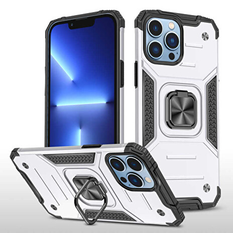 Lenuo Union Armor obal pro iPhone 14 Pro Max, stříbrná