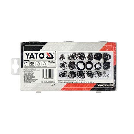 Sada pojistných kroužků YATO YT-06882 225ks