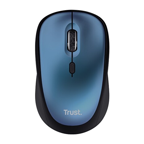 TRUST YVI+/Kancelářská/Optická/Pro praváky/1 600 DPI/Bezdrátová USB/Modrá