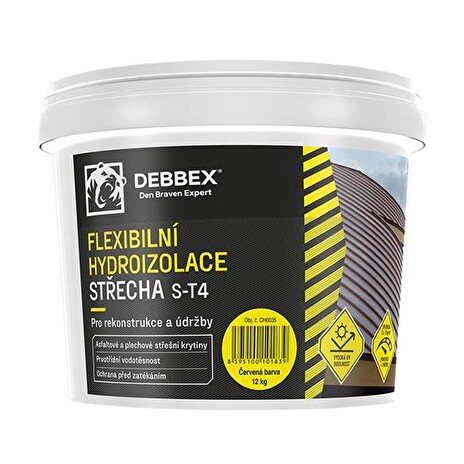 Flexibilní hydroizolace STŘECHA S-T4 DEBBEX černá 5kg