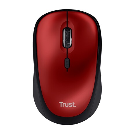 TRUST YVI+/Kancelářská/Optická/Pro praváky/1 600 DPI/Bezdrátová USB/Červená