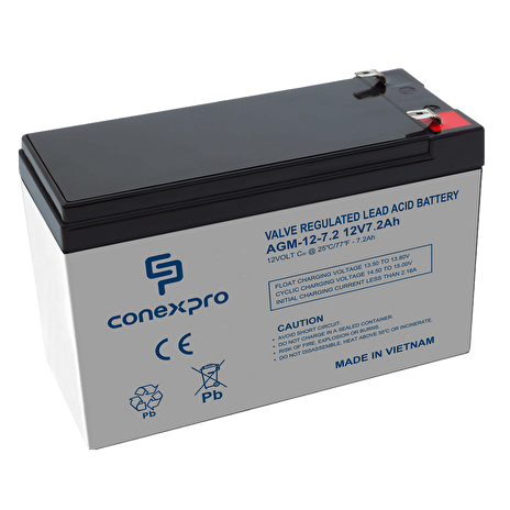 Baterie Conexpro AGM-12-7.2 VRLA AGM 12V/7,2Ah, F2