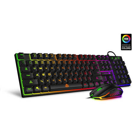 Set klávesnice + myš Connect IT BATTLE herní combo drátová klávesnice + myš, CZ + SK layout, černá