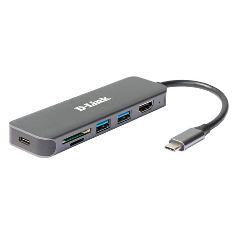 D-Link DUB-2327 6-in-1 USB-C Hub with HDMI/Card Reader/Power Delivery