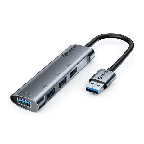 HUB USB C-tech UHB-U3-AL, 4x USB 3.2 Gen 1, hliníkové tělo