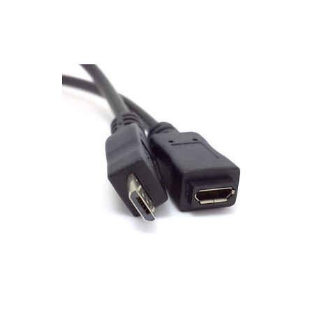 PremiumCord Kabel prodlužovací micro USB 2.0 male-female, černý 3m