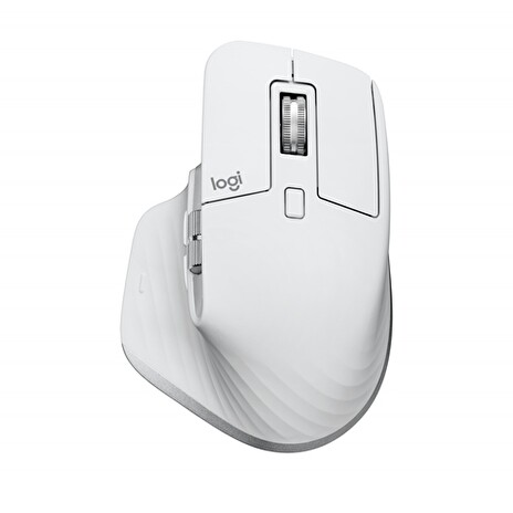 Logitech bezdrátová myš MX Master 3s - USB-C/ 8000dpi/ Logitech Flow/Bolt/7 tlačítek/tichá - bílo šedá