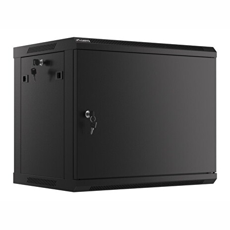 LANBERG RACK CABINET 19” WALL-MOUNT 9U/600X450 FOR SELF-ASSEMBLY WITH METAL DOOR BLACK (FLAT PACK)