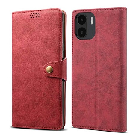 Lenuo Leather flipové pouzdro pro Xiaomi Redmi A1, červená