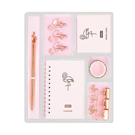 Dárková sada kancelářských potřeb EASY FLAMINGO SET