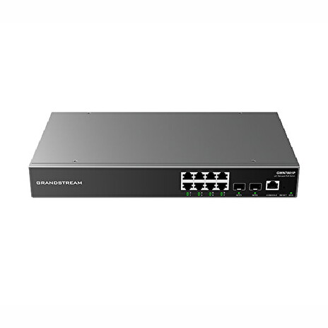 Grandstream GWN7801P Managed Network PoE Switch 8 1Gbps portů s PoE, 2 SFP porty