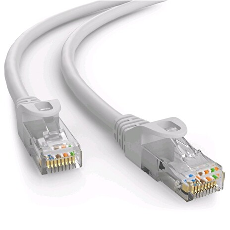 C-TECH Kabel patchcord Cat6e, UTP, šedý, 50m