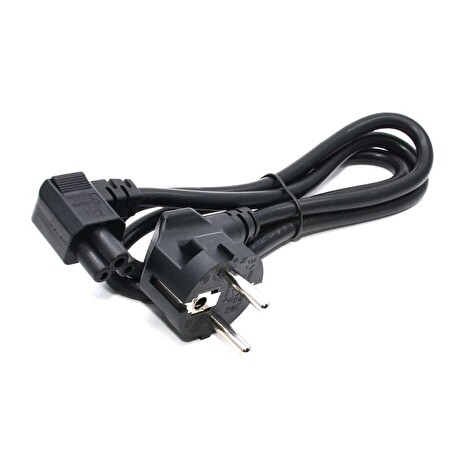 C-TECH Kabel síťový 1,8m VDE 220/230V napájecí notebook 3 pin Schuko, lomený