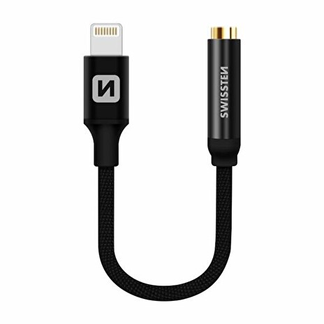Adaptér SWISSTEN Lightning na 3,5mm Jack Black