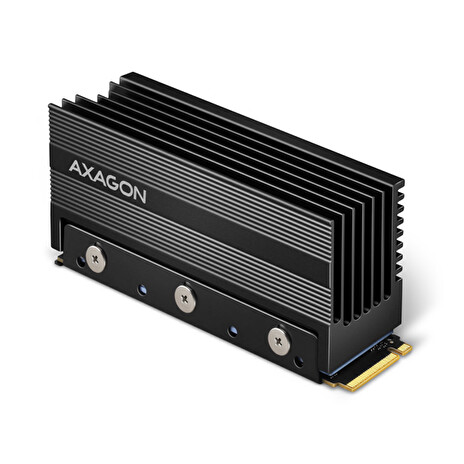 AXAGON CLR-M2XL, hliníkový pasivní chladič pro jedno i oboustranný M.2 SSD disk, výška 36 mm