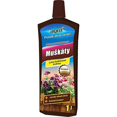 Hnojivo Agro OM kapalné hnojivo na muškáty 1 l