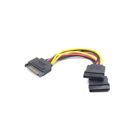GEMBIRD Kabel SATA napájecí na 2x SATA, rozdvojka, 15cm