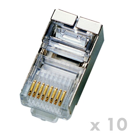 Konektor RJ45 STP Cat5e 8p8c 10 ks, pro drát