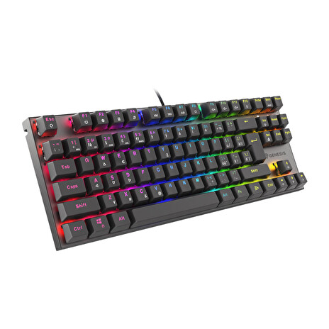 Genesis herní mechanická klávesnice THOR 303/TKL/RGB/Outemu Red/Drátová USB/CZ-SK layout/Černá