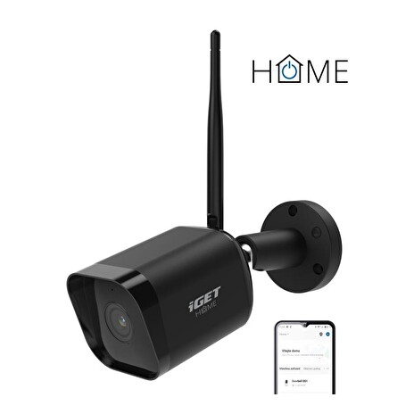 iGET HOME Camera CS6 Black - WiFi IP FullHD 1080p kamera, noční vidění, dvoucestné audio, IP65