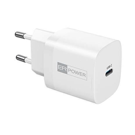 ER POWER 33W USB-C PD GaN adaptér – bílá