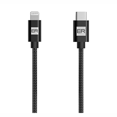 ER POWER – USB-C/Lightning kabel 1,2 m - černý