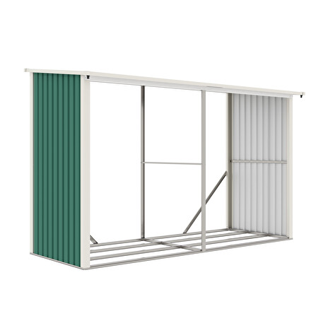 Přístřešek na dřevo G21 WOH 682 - 302 x 119 cm, zelený