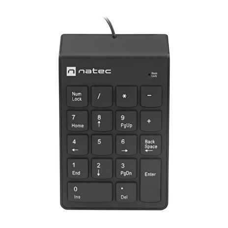 Numerická klávesnice Natec GOBY 2/Drátová USB/Černá