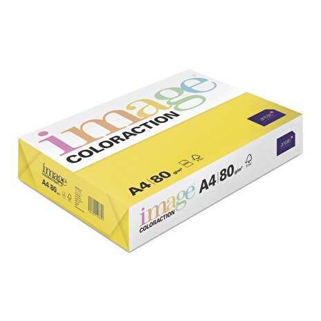 Image Coloraction kancelářský papír A4/80g, Sevilla - sytá žlutá (IG50), 500 listů