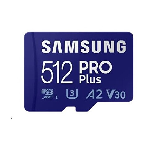 Samsung/micro SDXC/512GB/180MBps/Class 10/+ Adaptér/Modrá