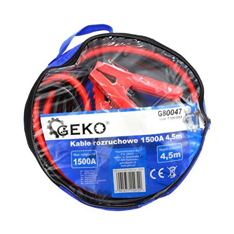 Kabely startovací 1500A 4,5m GEKO G80047