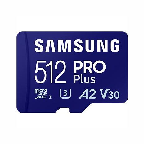 Samsung/micro SDXC/512GB/USB 3.0/USB-A/Class 10/+ Adaptér/Modrá