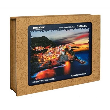 Puzzle Puzzler dřevěné, barevné - Manarola v Itálii