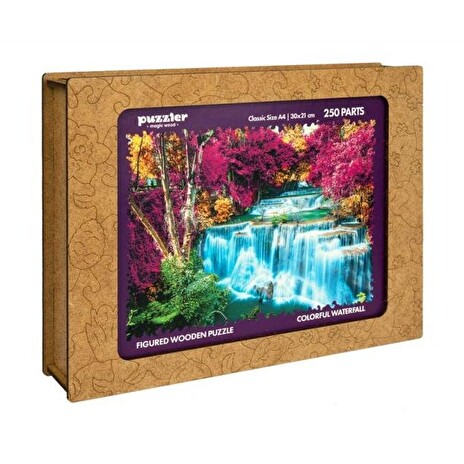 Puzzle Puzzler dřevěné, barevné - Barevný vodopád